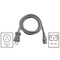 Ac Works 15A 6FT 14/3 Medical Grade Power Cord to IEC C13 End MD15AC13-072 - alternate 4
